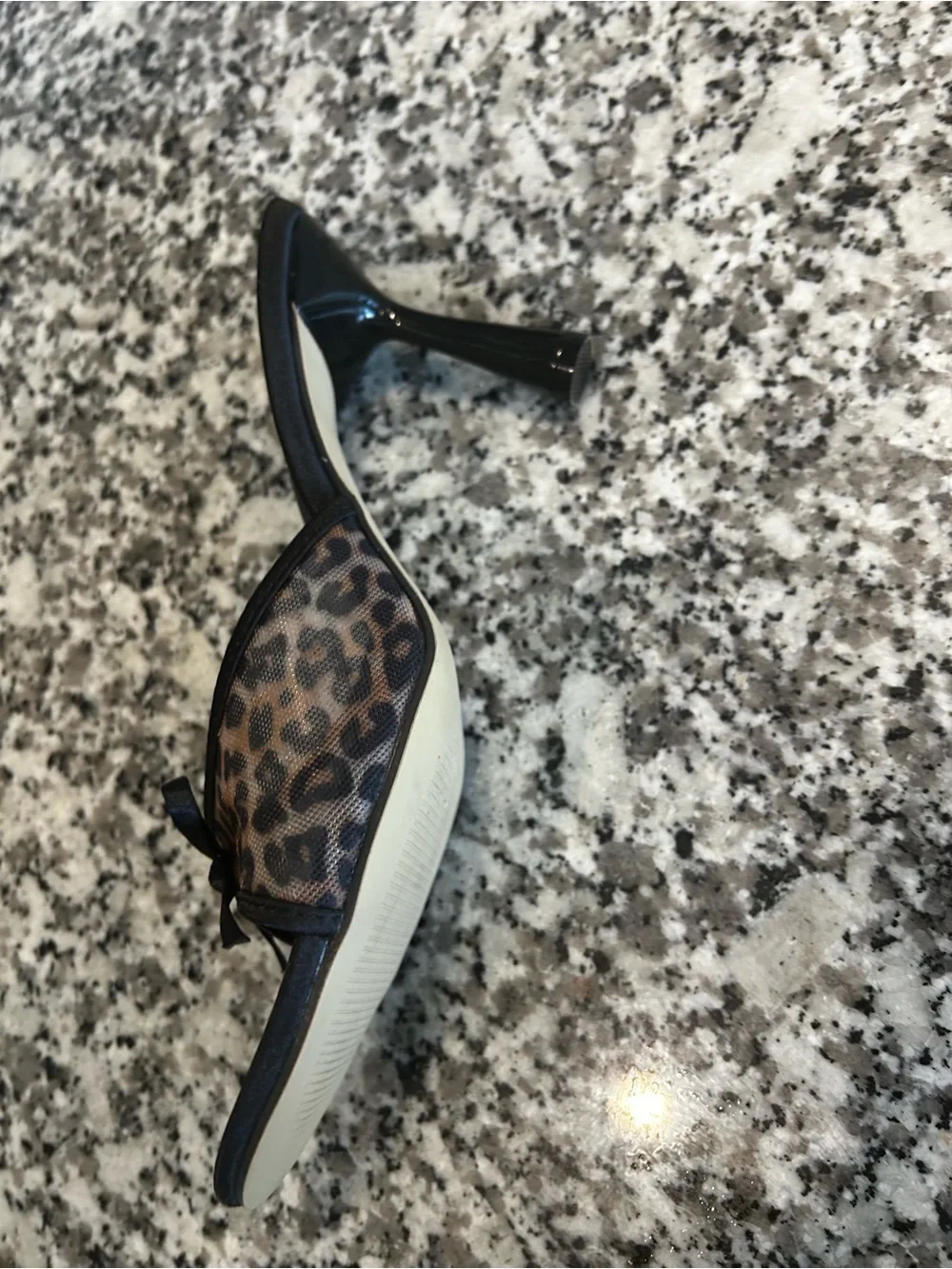 SHEIN Leopard Print Mule Heels Size 11 Statement Stiletto